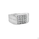 Silver Prong Diamond Square Top Band 61506 - Image 2