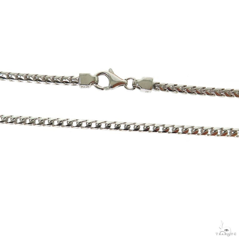 Silver Semi-Solid Franco Link Chain 3mm 24 Inches 69820 - Image 4