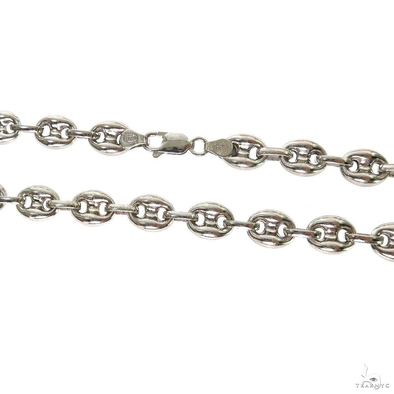 Silver Semi-Solid Puffed Mariner Link 9mm 22 Inches 69807 - Image 4