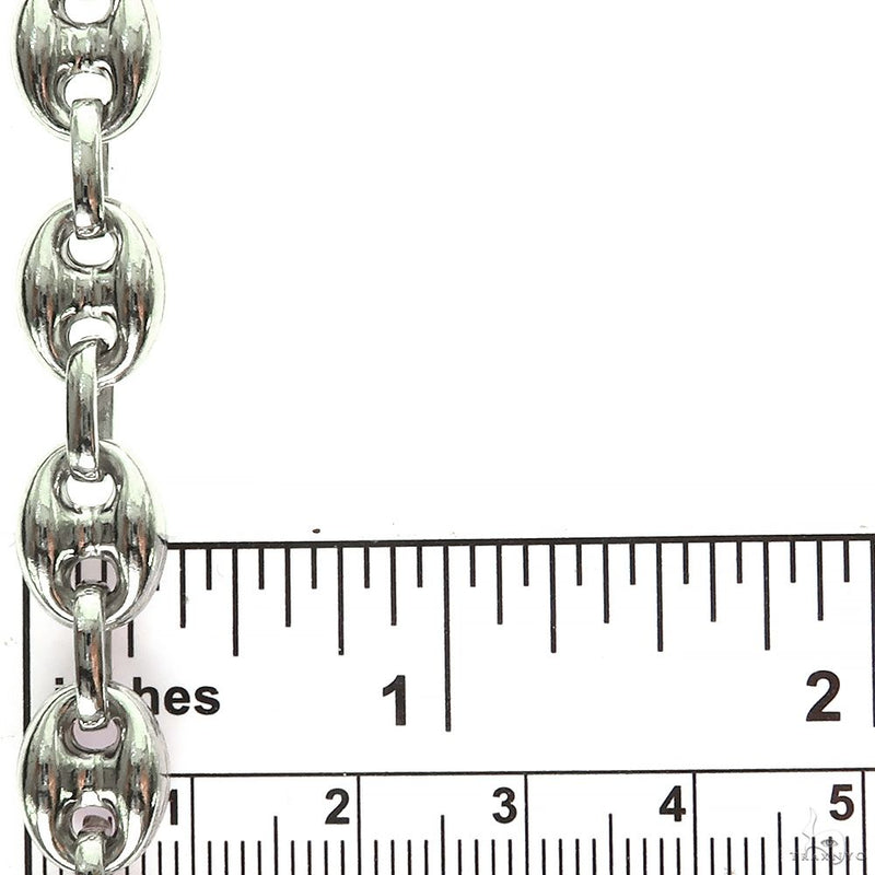 Silver Semi-Solid Puffed Mariner Link 9mm 22 Inches 69807 - Image 6
