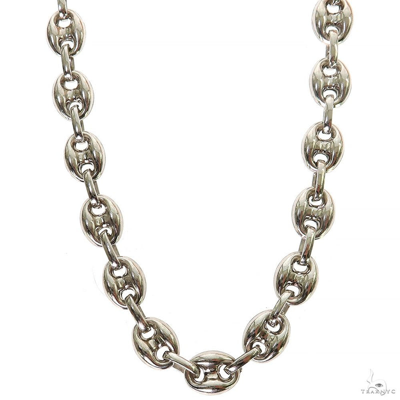 Silver Semi-Solid Puffed Mariner Link Chain 6mm 24 Inches 69808 - Image 1