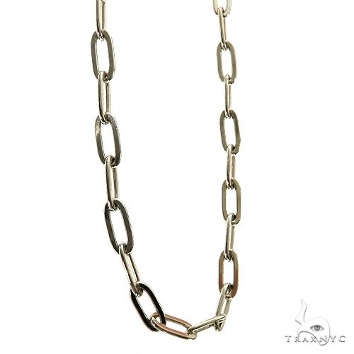 Silver Solid Thin Paper Clip Link Chain 2.7mm 24 Inches 69839 - Image 2