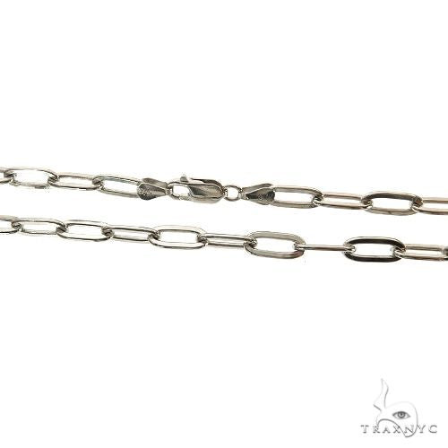 Silver Solid Thin Paper Clip Link Chain 2.7mm 24 Inches 69839 - Image 3