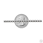 Silver Solid Round Slashed Box Link Bracelet 3.5mm 8 Inches 70624 - Image 5