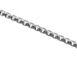 Silver Solid Round Slashed Box Link Bracelet 3.5mm 8.5 Inches 70623 - Image 3