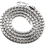 Silver Solid Round Slashed Box Link Chain 3.5mm 18 Inches 70622 - Image 4