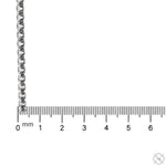 Silver Solid Round Slashed Box Link Chain 3.5mm 22 Inches 70620 - Image 6