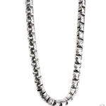 Silver Solid Round Slashed Box Link Chain 3.5mm 24 Inches 70619 - Image 2