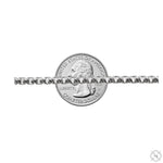 Silver Solid Round Slashed Box Link Chain 3.5mm 24 Inches 70619 - Image 5