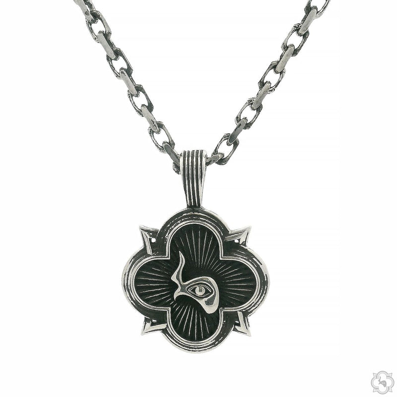 Silver TraxNYC Logo Antiqued Finish Pendant Set With Cable Chain - Limited Edition 70848 - Image 1