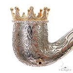 Silver and Gold Smoking Crown Diamond Pipe 67555 - Image 4