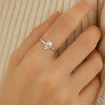 .925 Silver Diamond Skull Ring 70858 - Image 3