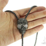 Skull and Cross Crucifix Black Diamond Pendant Chain 49785 - Image 10