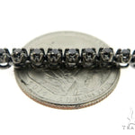 Skull and Cross Crucifix Black Diamond Pendant Chain 49785 - Image 14