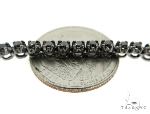 Skull and Cross Crucifix Black Diamond Pendant Chain 49785 - Image 14