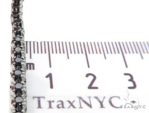 Skull and Cross Crucifix Black Diamond Pendant Chain 49785 - Image 17