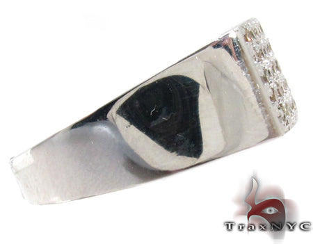 Slim Mens Silver Prong Ring 28031 - Image 4