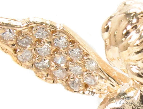 Small 14K Gold Diamond Angel Pendant 36691 - Image 2