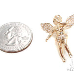 Small 14K Gold Diamond Angel Pendant 36691 - Image 5