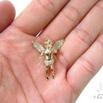 Small 14K Gold Diamond Angel Pendant 36691 - Image 6