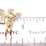Small 14K Gold Diamond Angel Pendant 36691 - Image 8
