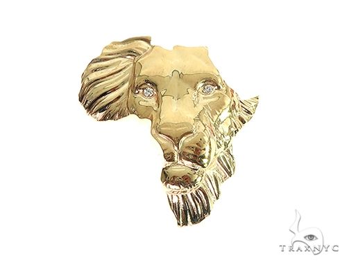 Small African Lion Face Pendant 66345 - Image 5