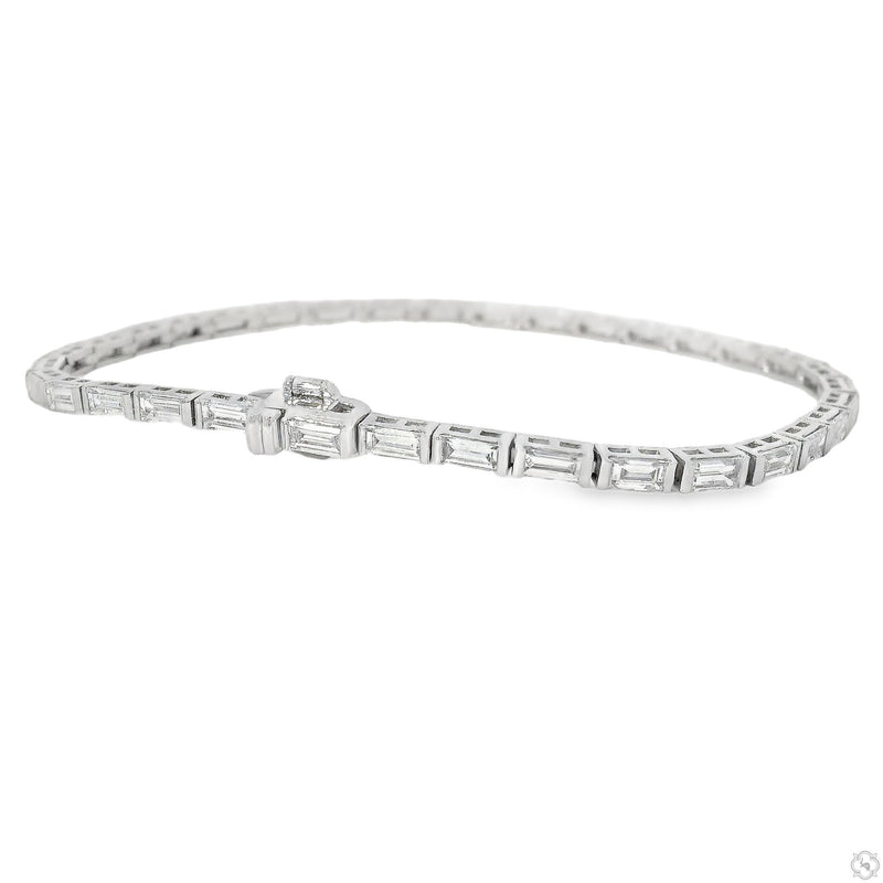 Small Baguette Tennis Bracelet 70294 - Image 3