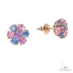 Small Cotton Candy Flower Earrings 67042 - Image 2
