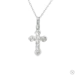 Small Diamond Cross Pendant Set 70874 - Image 4