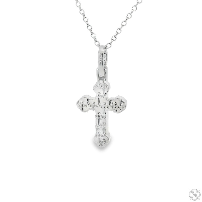 Small Diamond Cross Pendant Set 70874 - Image 4