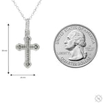 Small Diamond Cross Pendant Set 70874 - Image 7