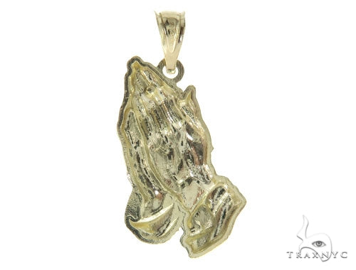 Small Two Tone Golden Prayer Pendant 57415 - Image 3