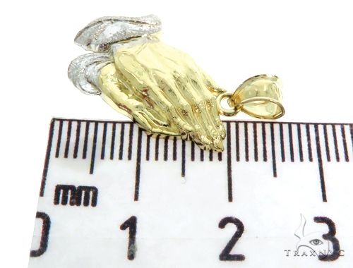 Small Two Tone Golden Prayer Pendant 57415 - Image 5