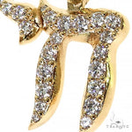 Small Jewish Chai Diamond Pendant 68738 - Image 3
