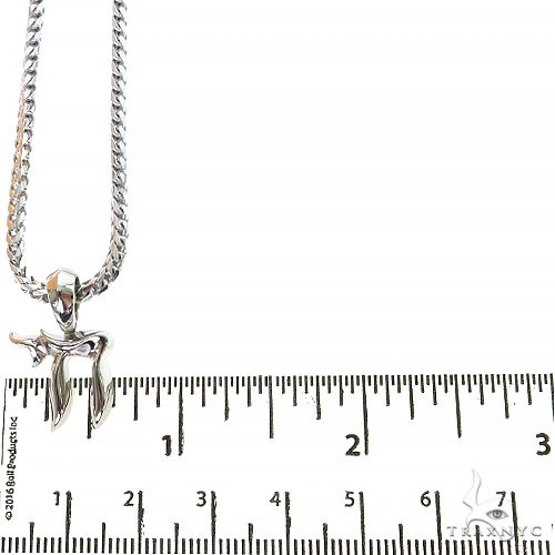 .925 Silver Small Jewish Chai Pendant Set 68765 - Image 4