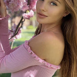 Small Sakura Sapphire Diamond Flower Earrings 66856 - Image 5