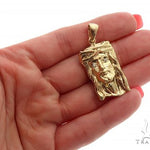Small Solid 10K Gold Jesus Pendant 56770 - Image 6