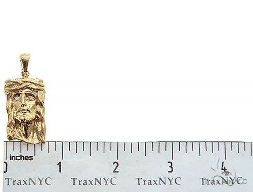 Small Solid 10K Gold Jesus Pendant 56770 - Image 7