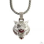 Small Tiger Head Pendant Set .925 Silver 70059 - Image 1