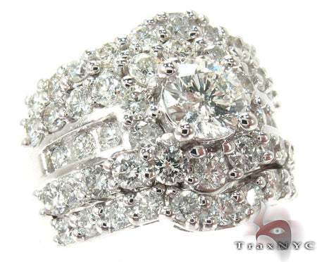Snow Queen Diamond Wedding Ring Set 27166 - Image 2