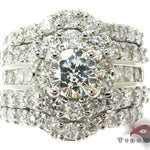 Snow Queen Diamond Wedding Ring Set 27166 - Image 3