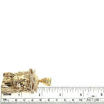 Solid 14K Gold Diamond Crown Jesus Pendant 66406 - Image 7