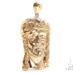 Solid 10K Gold Jesus Pendant 36379 - Image 2