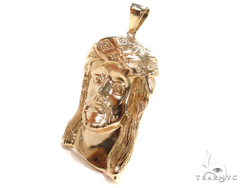 Solid 10K Gold Jesus Pendant 36379 - Image 3