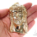 Solid 10K Gold Jesus Pendant 36379 - Image 7