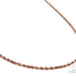 Solid 14K Rose Gold Rope Link Chain 22 Inches 3mm   66230 - Image 2
