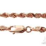 Solid 14K Rose Gold Rope Link Chain 22 Inches 3mm   66230 - Image 5