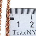 Solid 14K Rose Gold Rope Link Chain 22 Inches 3mm   66230 - Image 6
