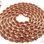 Solid 14K Rose Gold Rope Link Chain 24 Inches 3mm   64595 - Image 4