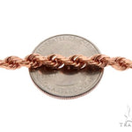 Solid 14K Rose Gold Rope Link Chain 24 Inches 4mm   64591 - Image 3